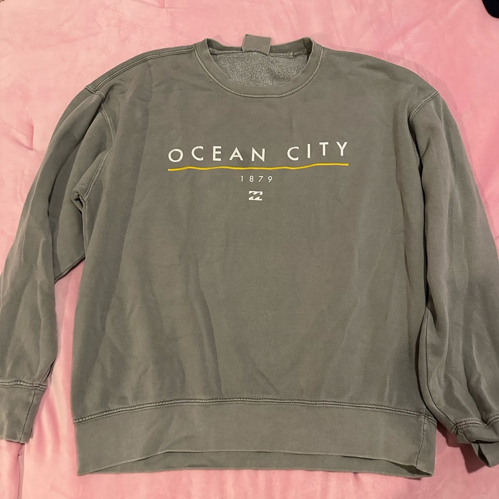 Gently used Ocean City gray crewneck sweatshirt.